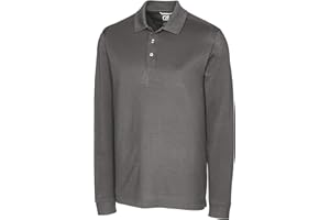 Cutter & Buck Men's 35+UPF, Long Sleeve Advantage Polo Shirt