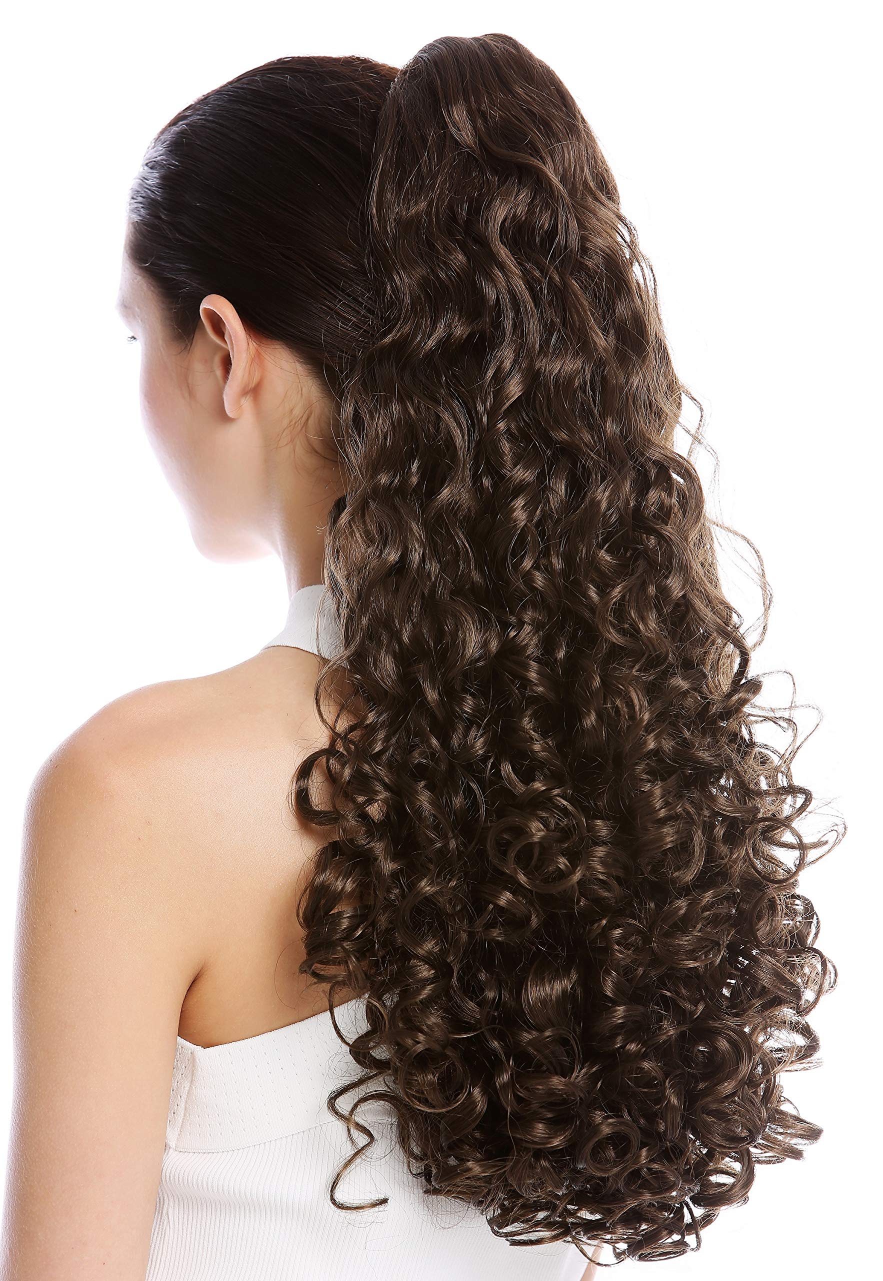 WIG ME UP - 9563B-V-8 Ponytail Hairpiece Extensions very long voluminous curled curls medium brown 23inch