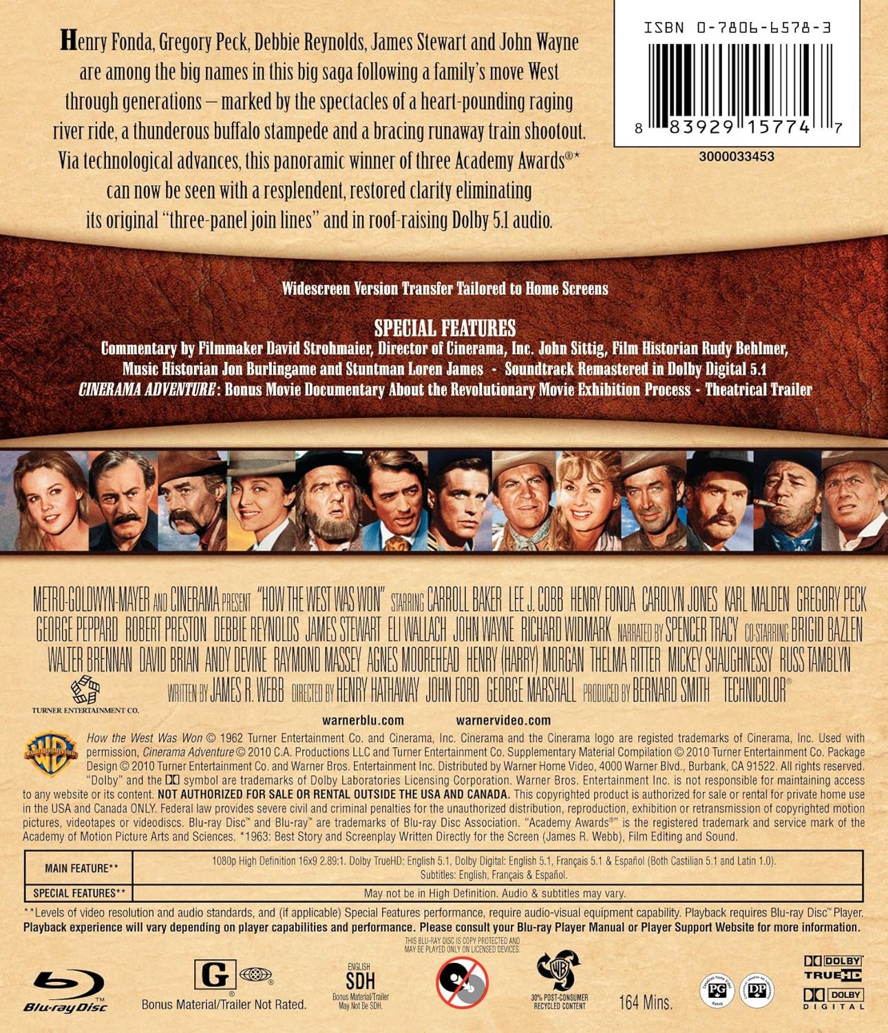 Amazon Com How The West Was Won Blu Ray John Ford George Marshall Henry Hathaway Carroll Baker Lee J Cobb Henry Fonda Carolyn Jones Karl Malden Gregory Peck George Peppard Debbie Reynolds James