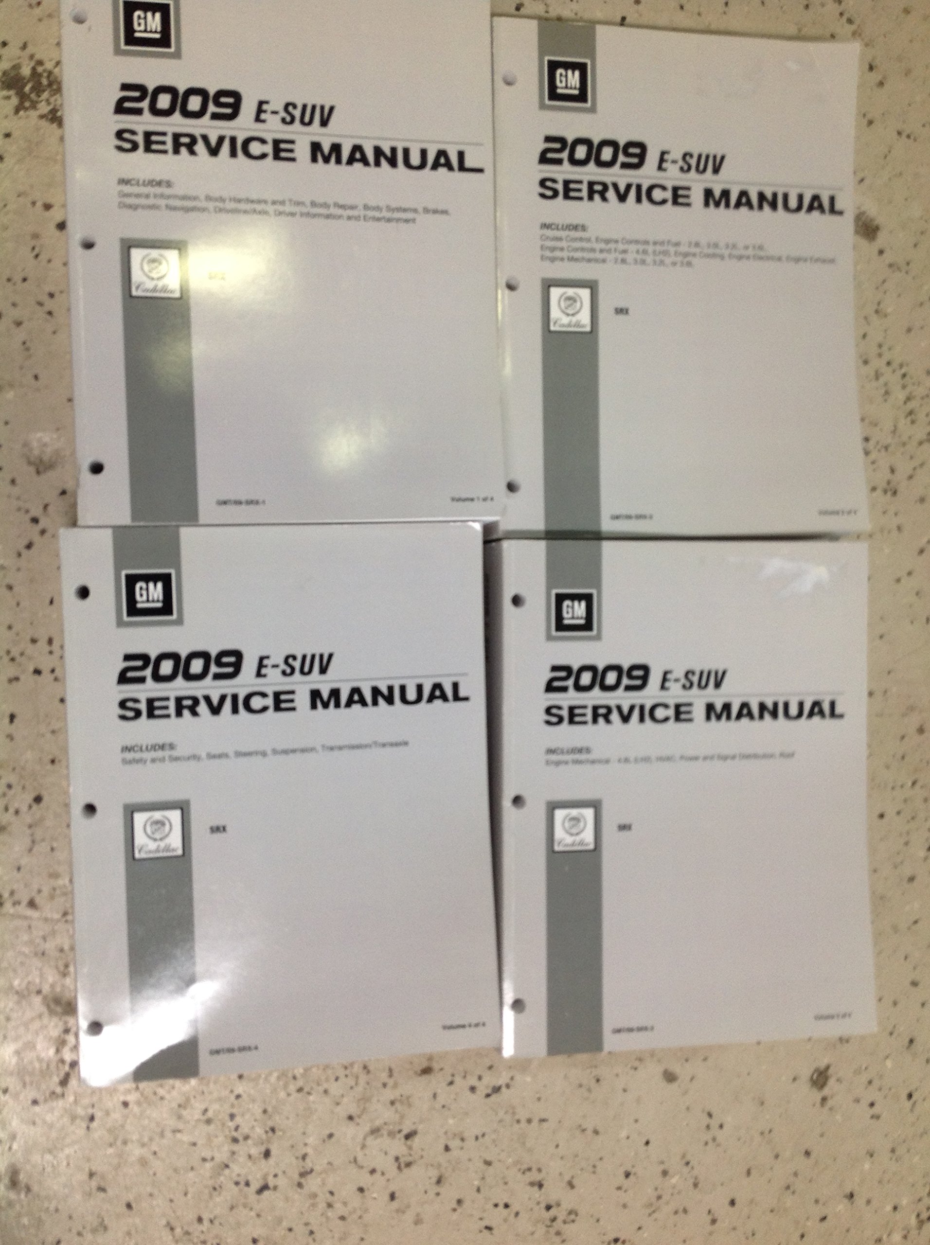 2009 CADILLAC SRX S R X Service Shop Repair Manual Set FACTORY BOOKS 09 NEW  Paperback – 2009