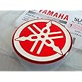 Yamaha 5LN-F313B-09-RE - Genuine 40MM Diameter Yamaha Tuning Fork Decal Sticker Emblem Logo Red Raised Domed Gel Resin Self Adhesive Motorcycle/Jet Ski/ATV/Snowmobile