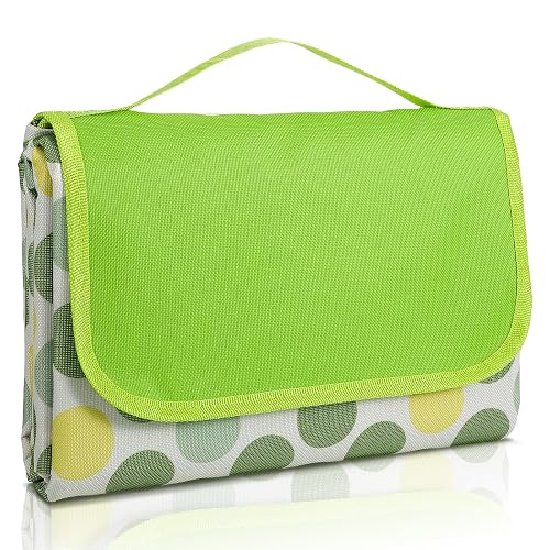 Meng Jiaran Picnic Blanket Waterproof 200 X 200cm Large Beach Blanket Foldable Picnic Mat With Carry Handle Outdoor Carpet For Beach Park Camping Hiking Family Playground