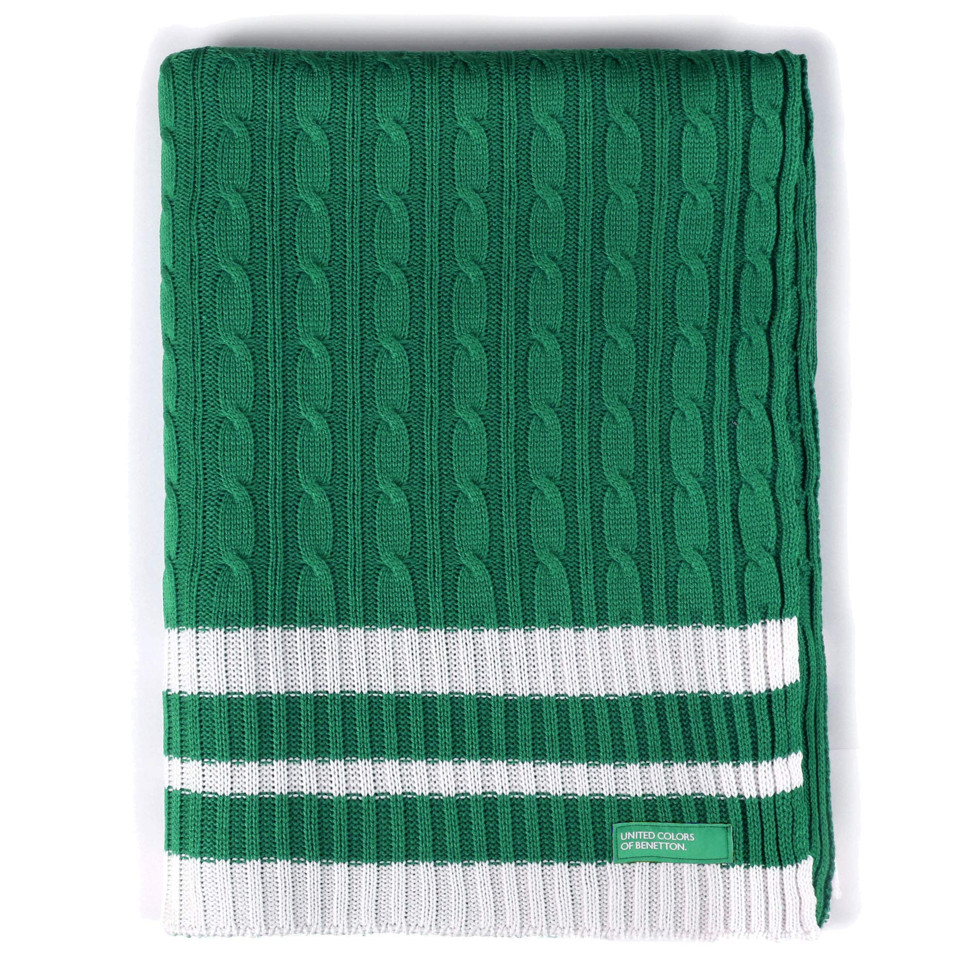 UNITED COLORS OF BENETTON.- Blanket 140 x 190 cm 200gsm 100% Acrylic Dot Green House Benetton
