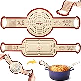 Sourdough Silicone Bread Sling for Dutch Oven, 2PCS Non-Stick Reusable Baking Mat with Long Handles, Essentials Bread Making Supplies for Dough Transfer and Loaf Pan Lifter Liner, Set Of Oval & Round