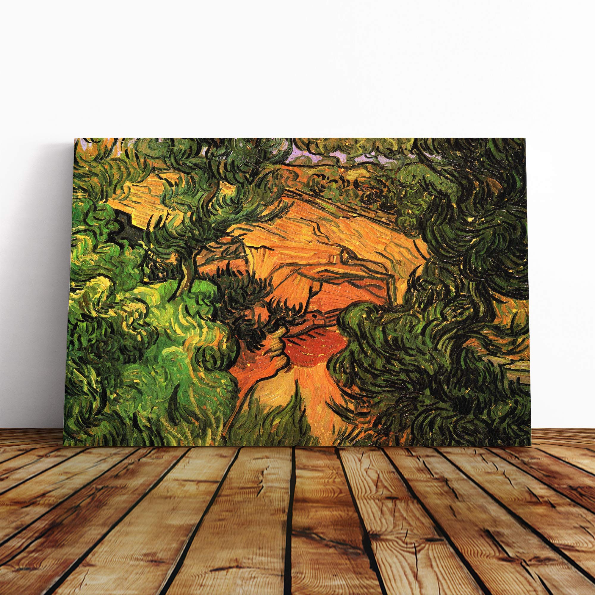 Big Box Art Canvas Print Wall Art Vincent Van Gogh Entrance to a Quarry | Mounted & Stretched Box Frame Picture | Home Decor for Kitchen, Living Room, Bedroom, Hallway, Multi-Colour, 20x14 Inch