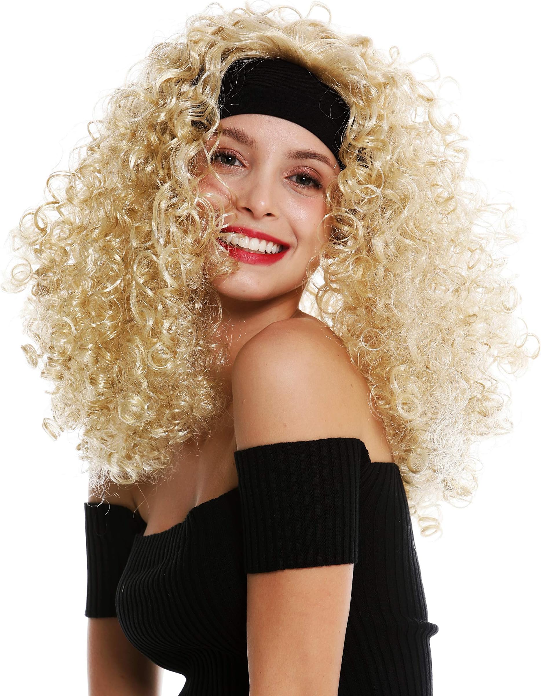 WIG ME UP - LM-153-ZA89/ZA88 women's party wig carnival headband long curly voluminous blonde