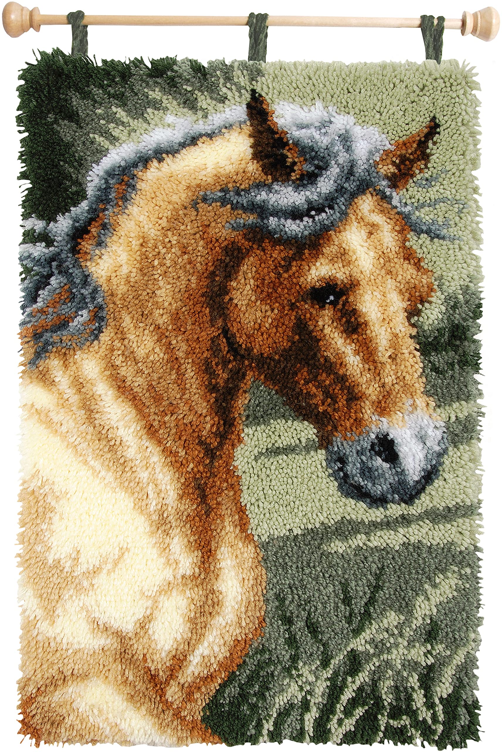 Vervaco Latch Hook Rug: Horse, Polyester Cotton, Assorted, 40 x 21 x 20 cm