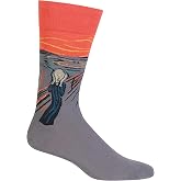 Hot Sox Men's Fun Famous Artist Paintings Crew Socks - 1 Pair Pack - Cool &amp; Artistic Novelty Art Gifts