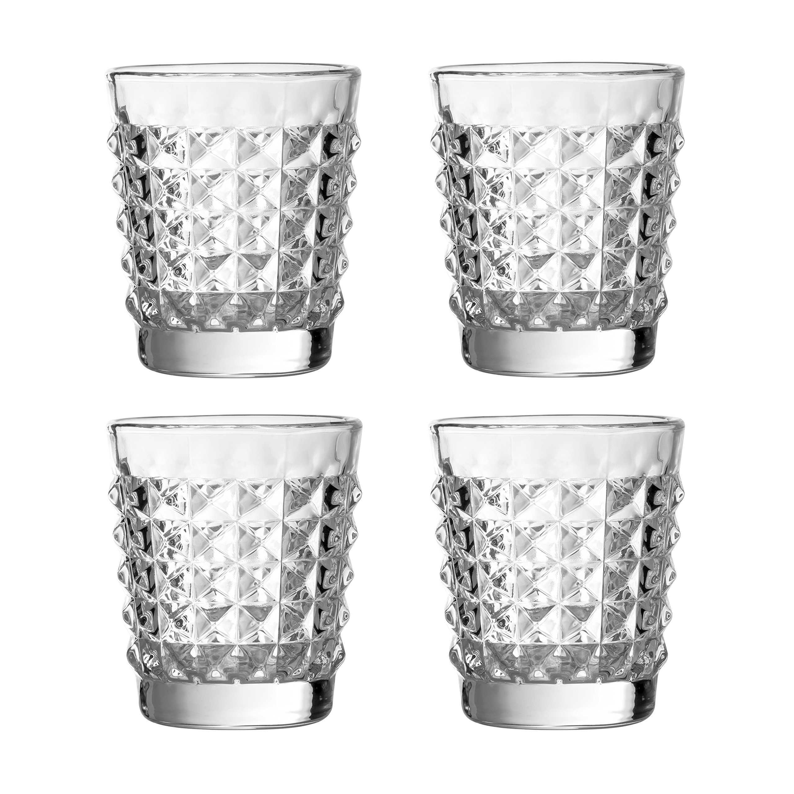 Premier Housewares Pyramid Tumblers, Clear, Set of 4 — image 1
