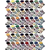 Toulite 48 Pairs Women Winter Socks Bulk Knit Vintage Crew Socks Warm Casual Socks Soft Athletic Socks Christmas Holiday Gift