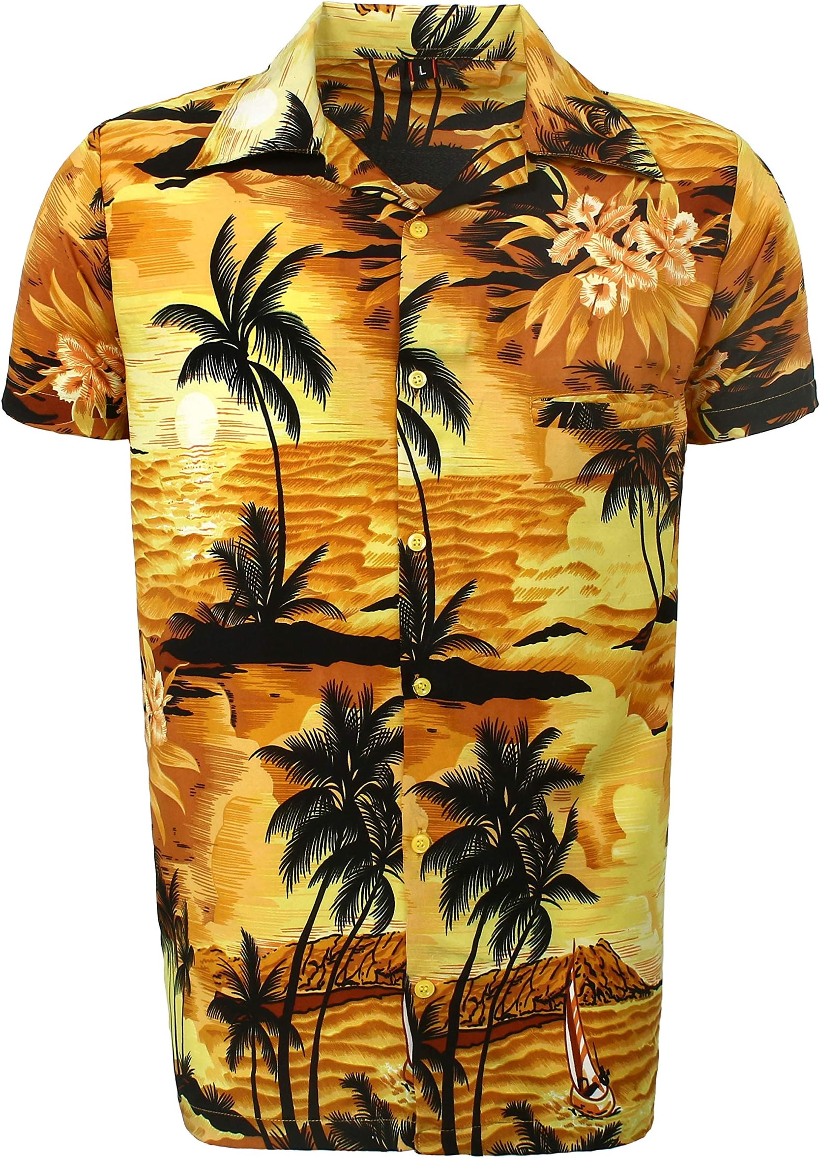 Mens Hawaiian Shirt Stag Beach Hawaii Aloha Party Summer Holiday Fancy BP