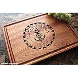 StragaPersonalized Cutting Boards | Handmade Wood Engraved Charcuterie | Custom Wedding, Anniversary, Cruise Vacation Gift for Couples 801
