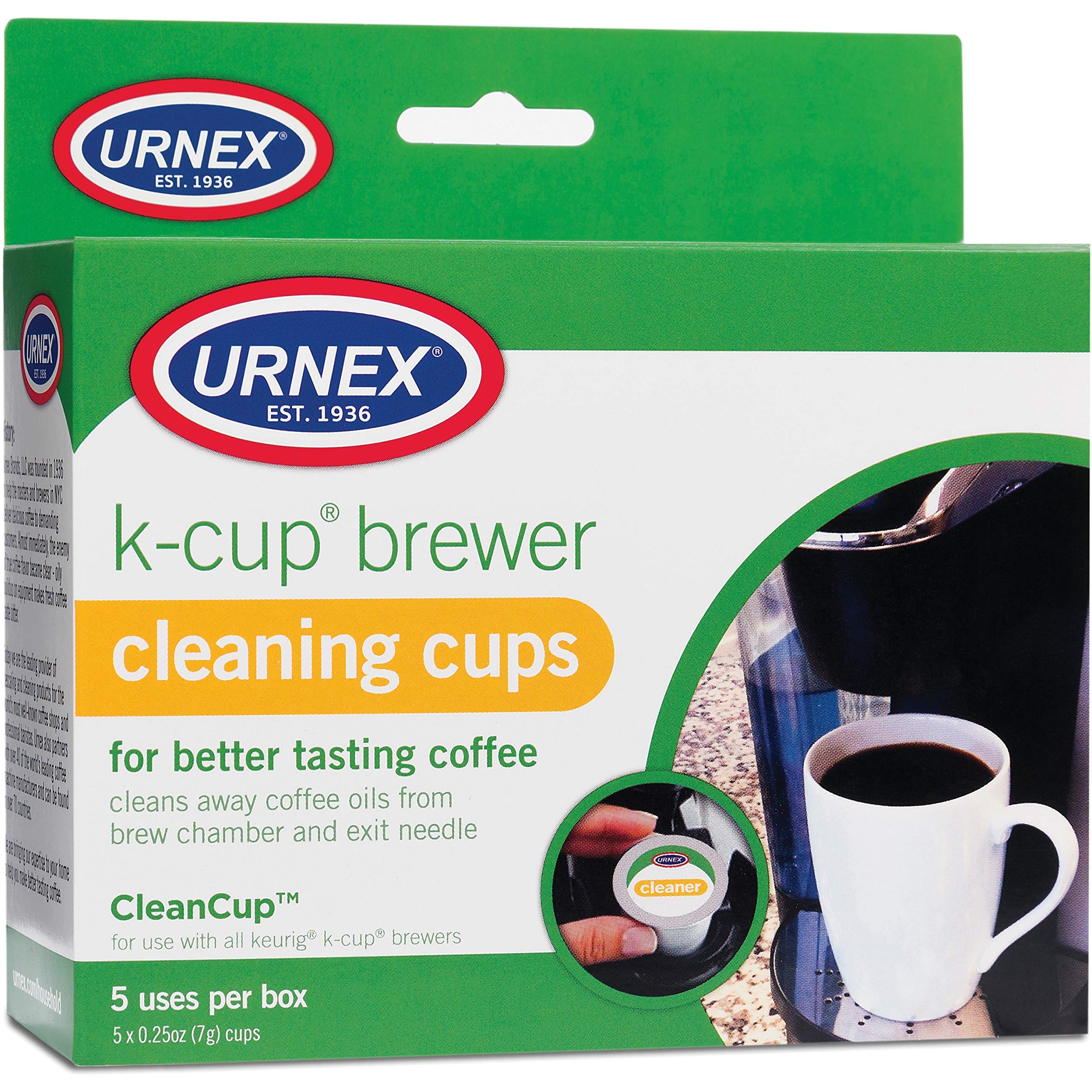 Photo 1 of Urnex K-Cup Cleaner - 5 Cleaning Cups - for Keurig Machines Compatible with Keurig 2.0 - Removes Stains Non-Toxic