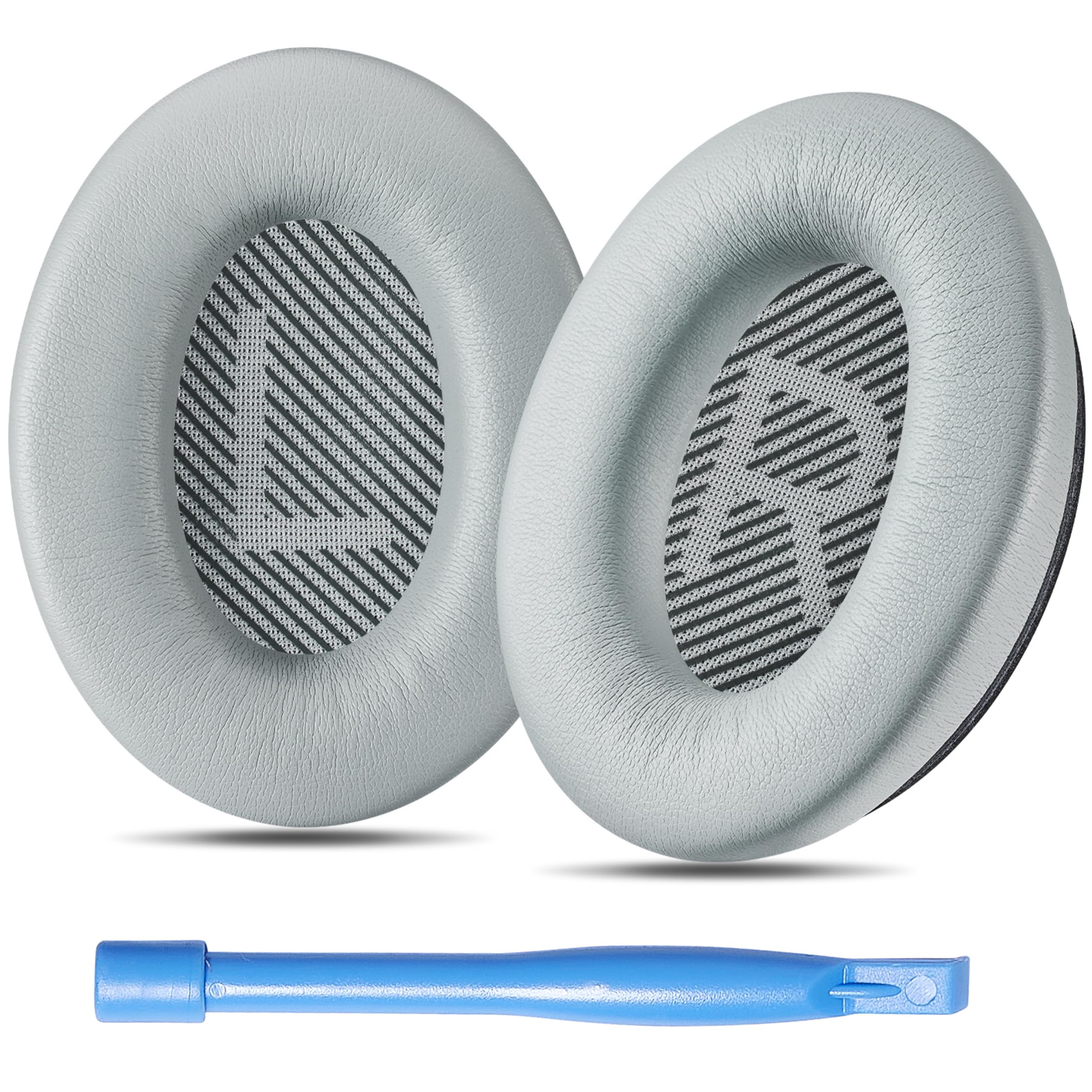 AHG Accessory House Global qc Replacement Ear Pads Cushions Compatible with Bose QuietComfort 35 II / QC35, QCSE, QCSC and QC45 wireless Headphones (Grey) - Premium Material | Extra Thick | Durable