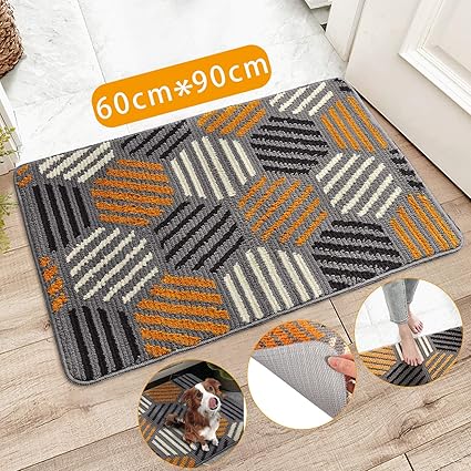 E Manis Fussmatte Indoor Outdoor Wasserdicht Rutschfest Waschbar Saugt Schnell Feuchtigkeit Auf Und Widersteht Schmutz Teppichen 60x90 Cm Amazon De Kuche Haushalt