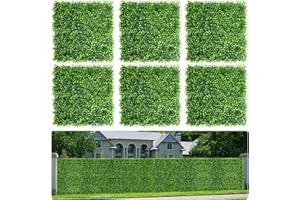 Aboofx Artificial Grass Wall Panels, 10 Pack 10x10in Green Wall Decor Greenery Wall for Indoor Outdoor, Boxwood Backdrop for Garden Yard Fence Wall Decoration (6.94 SQ Feet)