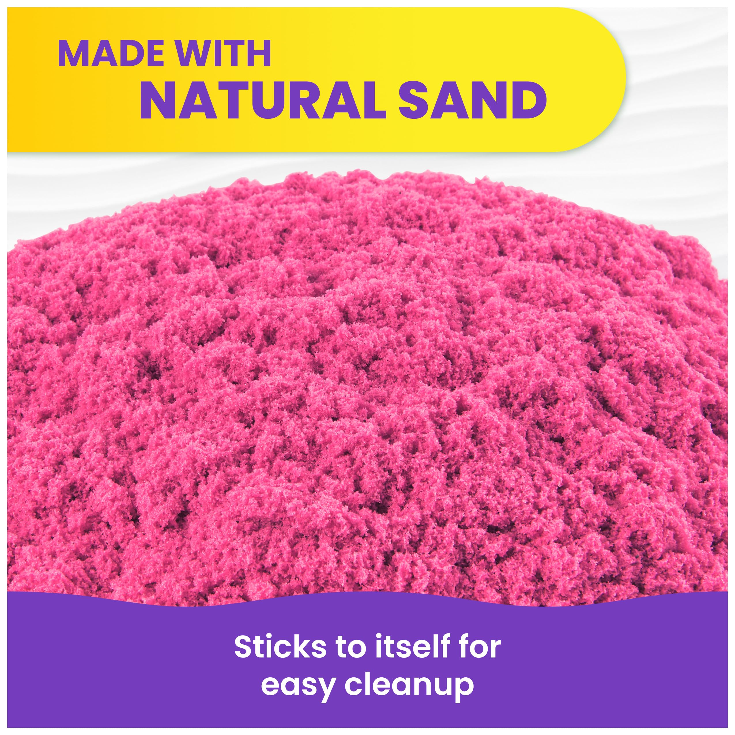 Kinetic Sand, 2lbs Pink Play Sand, Moldable Sensory Toys for Kids, Resealable Bag (Packaging May Vary), Holiday Gifts & Stocking Stuffers for Kids Ages 3 and up