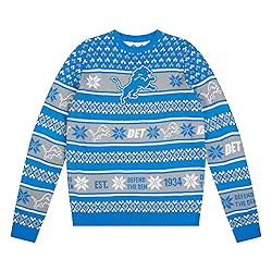 FOCO Standard NFL Big Logo Ugly Sweater, Team Color