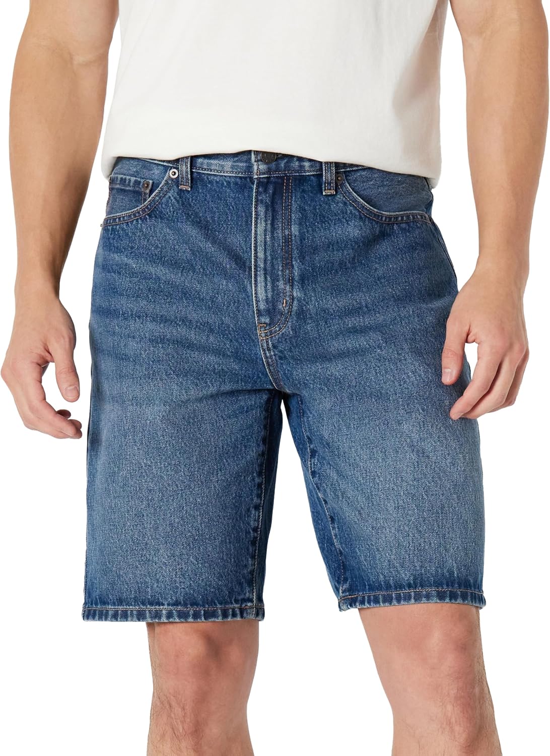 Amazon Essentials Men's Rigid Relaxed-Fit Jean Shorts