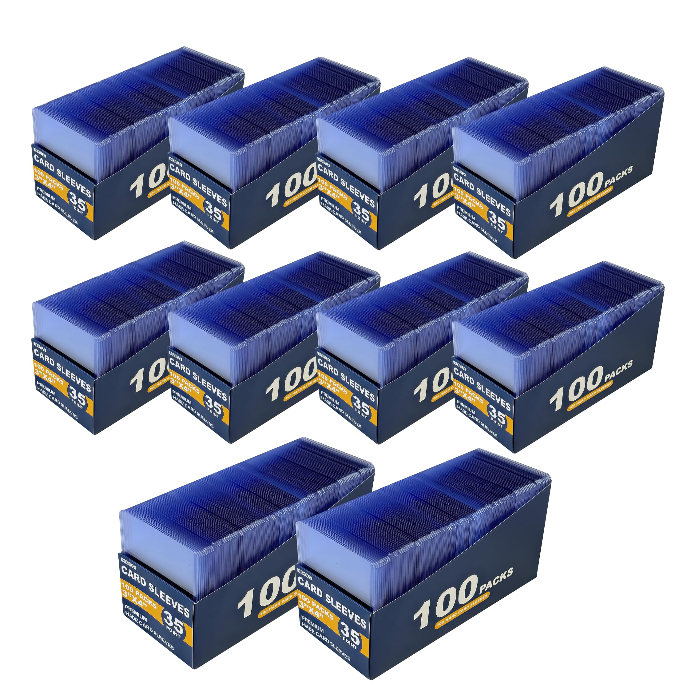Photo 1 of Nixitlo 1000 Hard Card Sleeves Toploaders for Cards for Protection for Baseball Football Premium Top Loaders for Cards, Ensuring Safety (1000 Hard Sleeves)