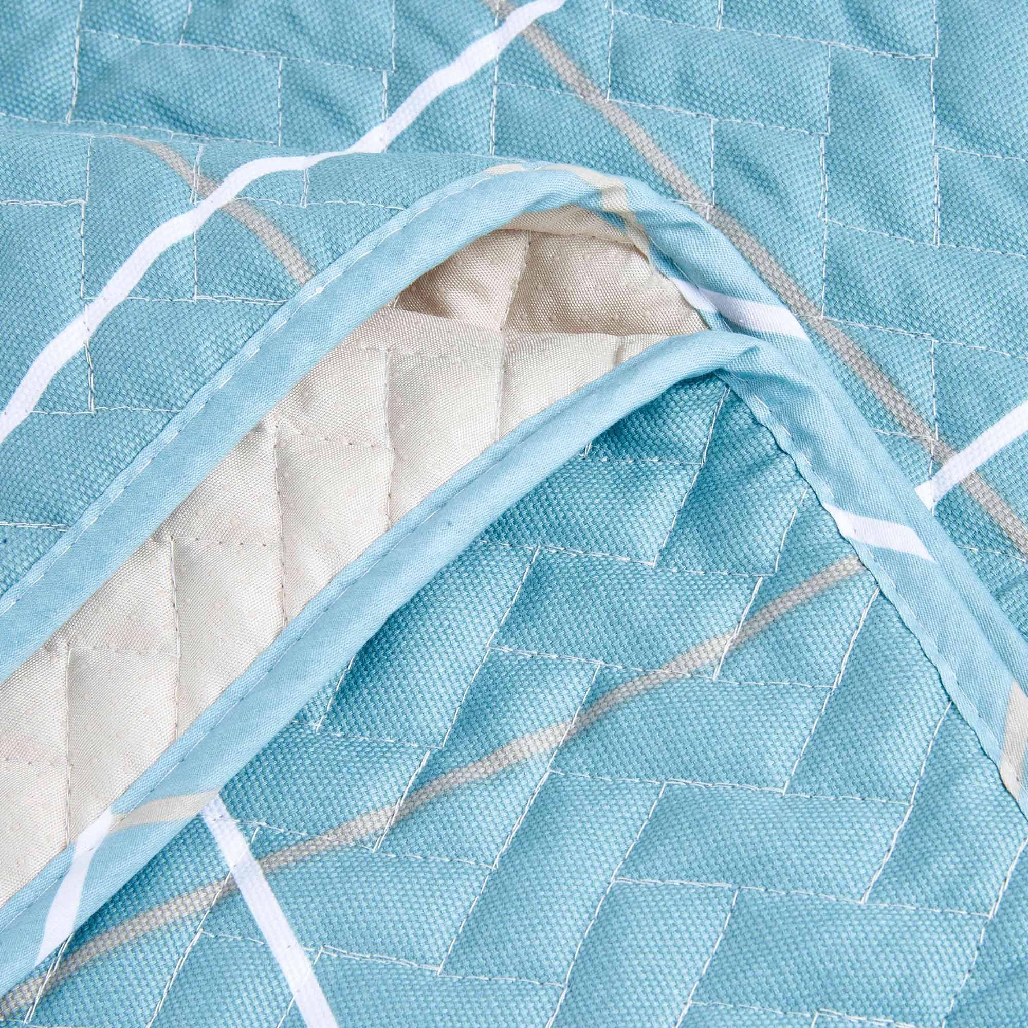 Cotton Non-Slip Sofa Seats Mat Cover Pad Furniture Protectors With Multi (Lake Blue, 36\