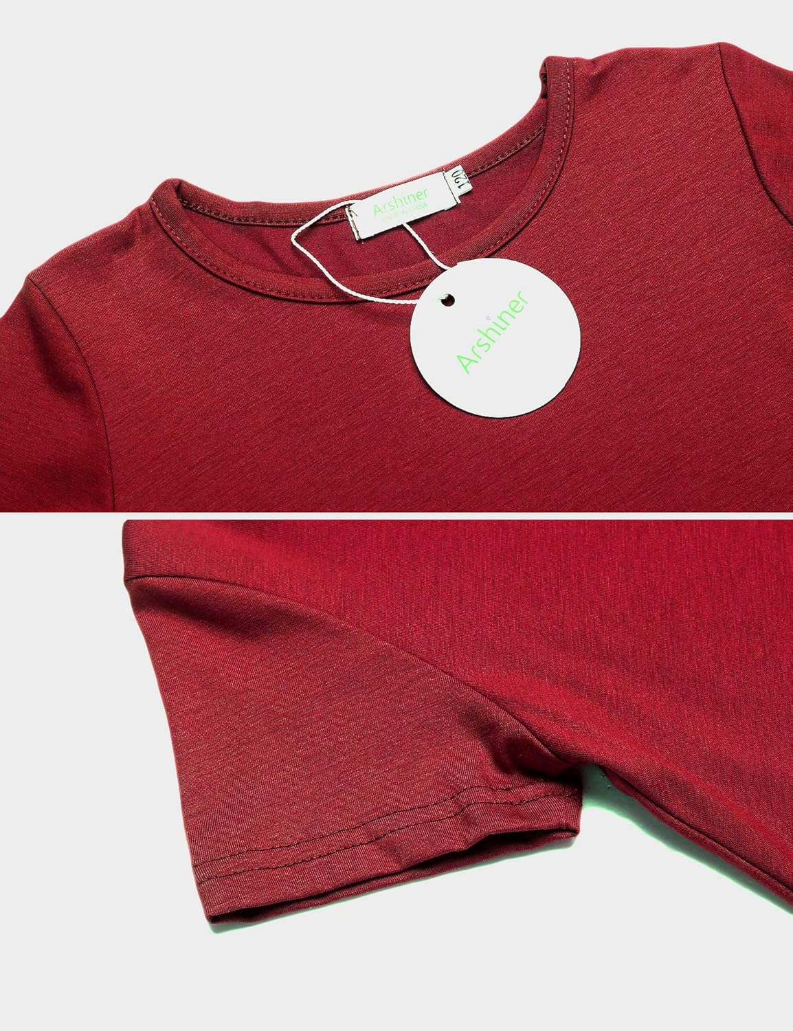 Arshiner Girls Casual Tunic Tops Short/Long Sleeve Loose Soft Blouse T-Shirt for 4-12 Years: Clothing