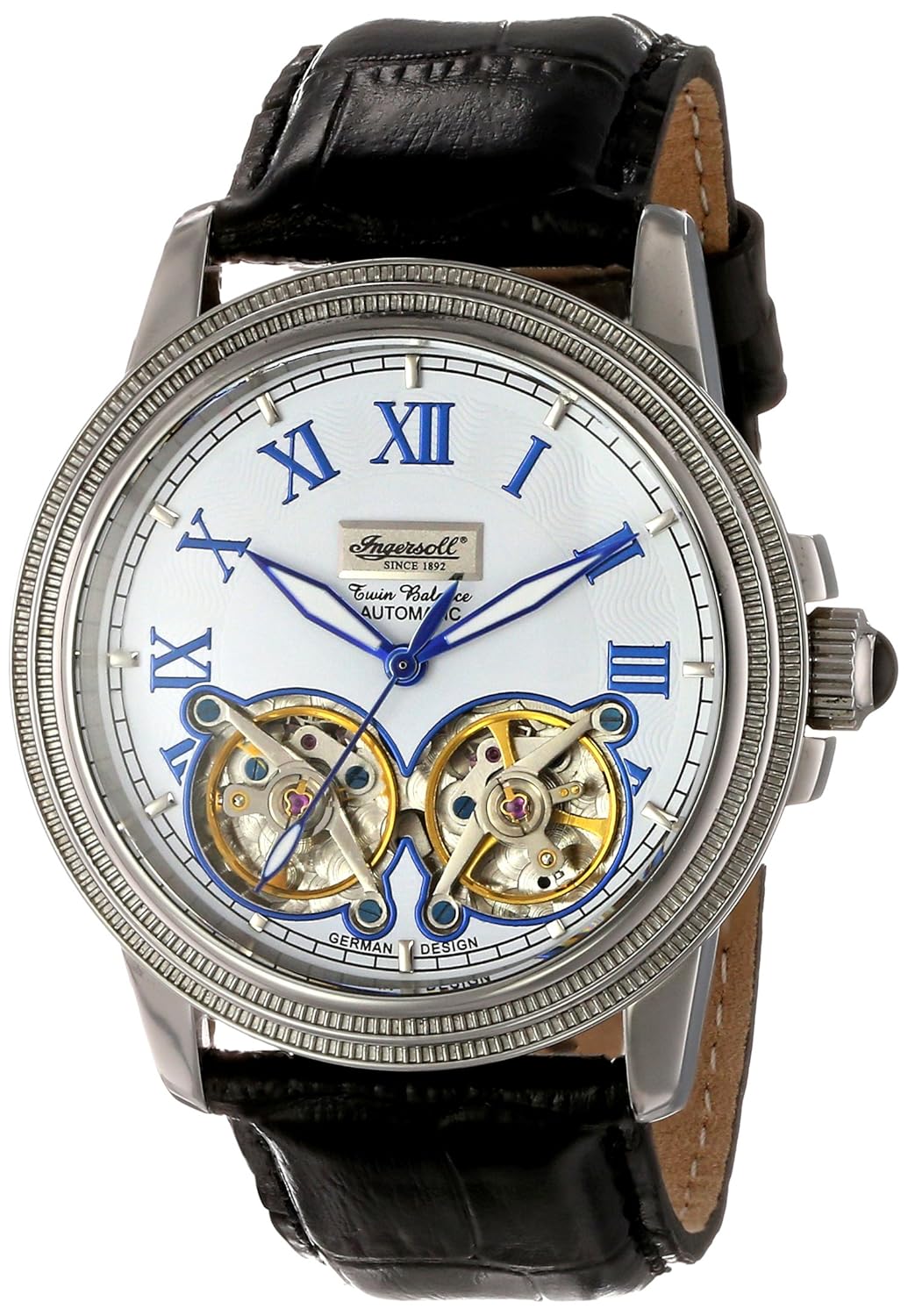 Ingersoll Men's Automatic Watch with White Dial Analogue Display and