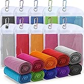 Honoson 20 Packs Cooling Towel, 40" x 12" Ice Towel for Neck and Face Microfiber Breathable Sport Sweat Rag for Gym, Yoga, Travel, Camping, Running, Fitness, Workout & More Activities