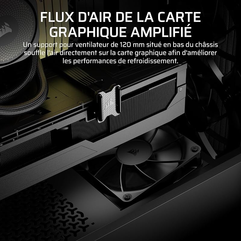 3200D RS Boîtier PC Moyen Tour, 3 Ventilateurs RS120 Inclus – Fumée
