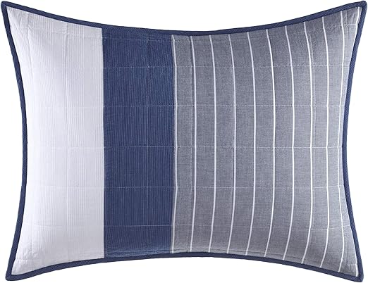Amazon Com Nautica Swale Standard Sham Dark Blue Home Kitchen
