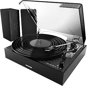 Amazon.com: Sharper Image SBT4003BK Bluetooth Turntable with Speakers