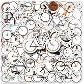 50 Pcs Bicycle Stickers Cute Aesthetic Cool Bike Sticker for Laptop Luggage Skateboard Scrapbook Cars Helmet Water Bottle Computer Phone Guitar,Vinyl Waterproof Funny Stickers for Teens Kids Adults