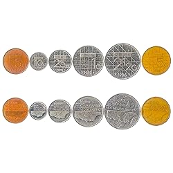 Set of 6 Coins from Netherlands. 5, 10, 25