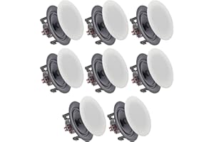 Vaiyer Set of 8 5.25 Inch 8 Ohm 175 Watts Speakers, Flush Mount in-Wall in-Ceiling 2-Way Mid Bass Woofer Speaker - Perfect for Home, Office, Kitchen, Living Room