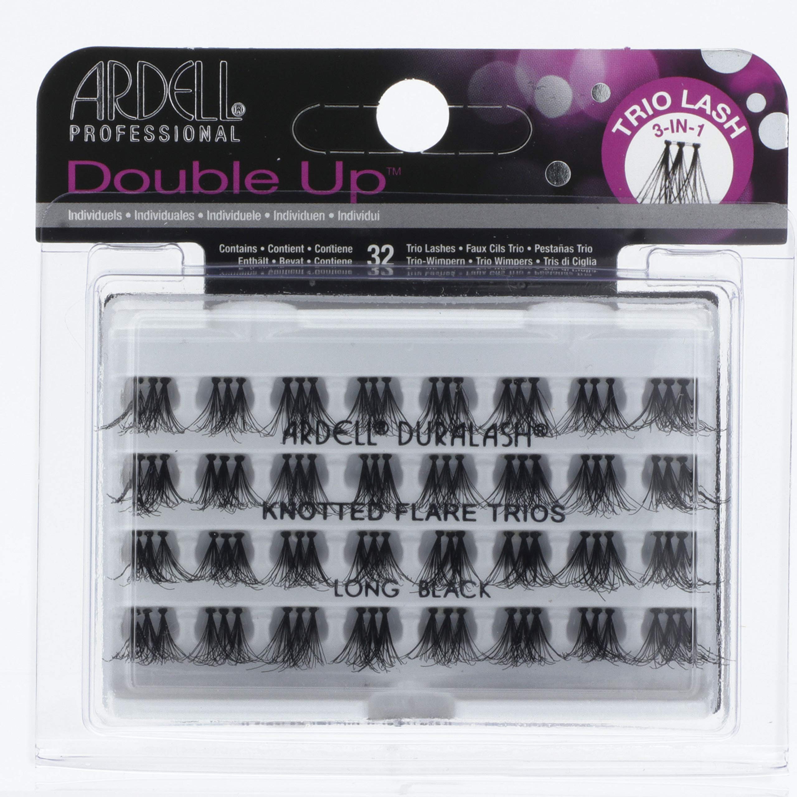 ARDELL Double Trio Individuals Eye Lashes, Long, Black