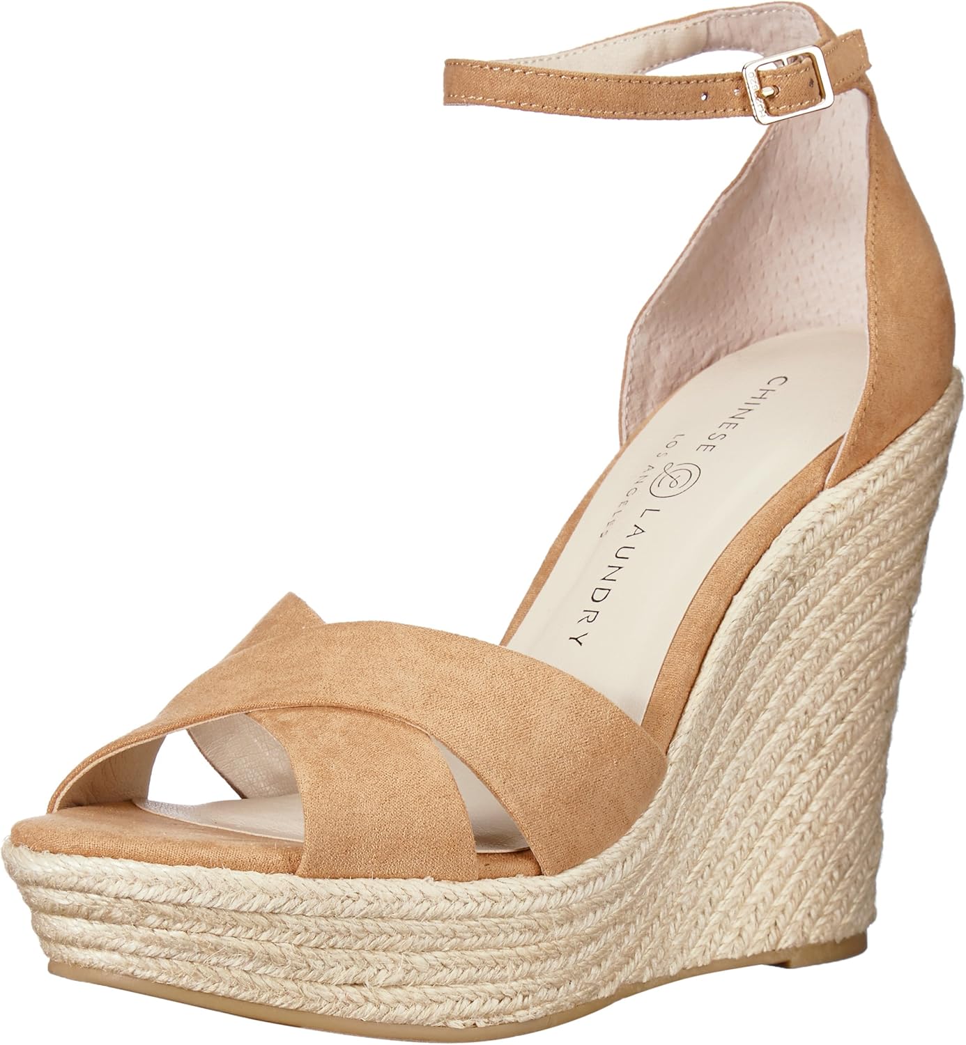 Morgan camel suede espadrille wedges Clearance