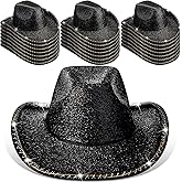 Tisancy 20 Pack Lights Cowboy Cowgirl Hat LED Flashing Light Up Hat for Western Bachelorette Party Wedding Bridal