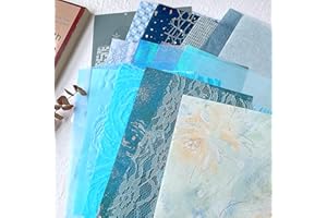 Aromoty 20Pcs Handmade Scrapbook Paper Craft Textured Paper Morandi A5 sheet Mesh Fabric Mulberry Special Paper Mix for Scrapbooking Junk Journal Journaling Supplies DIY Materials,5.8x8.2 inches