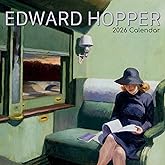 2026 Square Wall Calendar - Edward Hopper 12 x 12 Inch Monthly View, 16-Month, Art Theme, Includes 180 Reminder Stickers