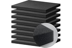 Desunqin 8 PCS Tool Box Foam Inserts for Toolbox Polyurethane Foam Sheet- 16 X 12 X 1 Inch Cuttable Packing Foam Sheets Black Foam Inserts Pads Cushioning for Foam Tool Box Organizer (8)