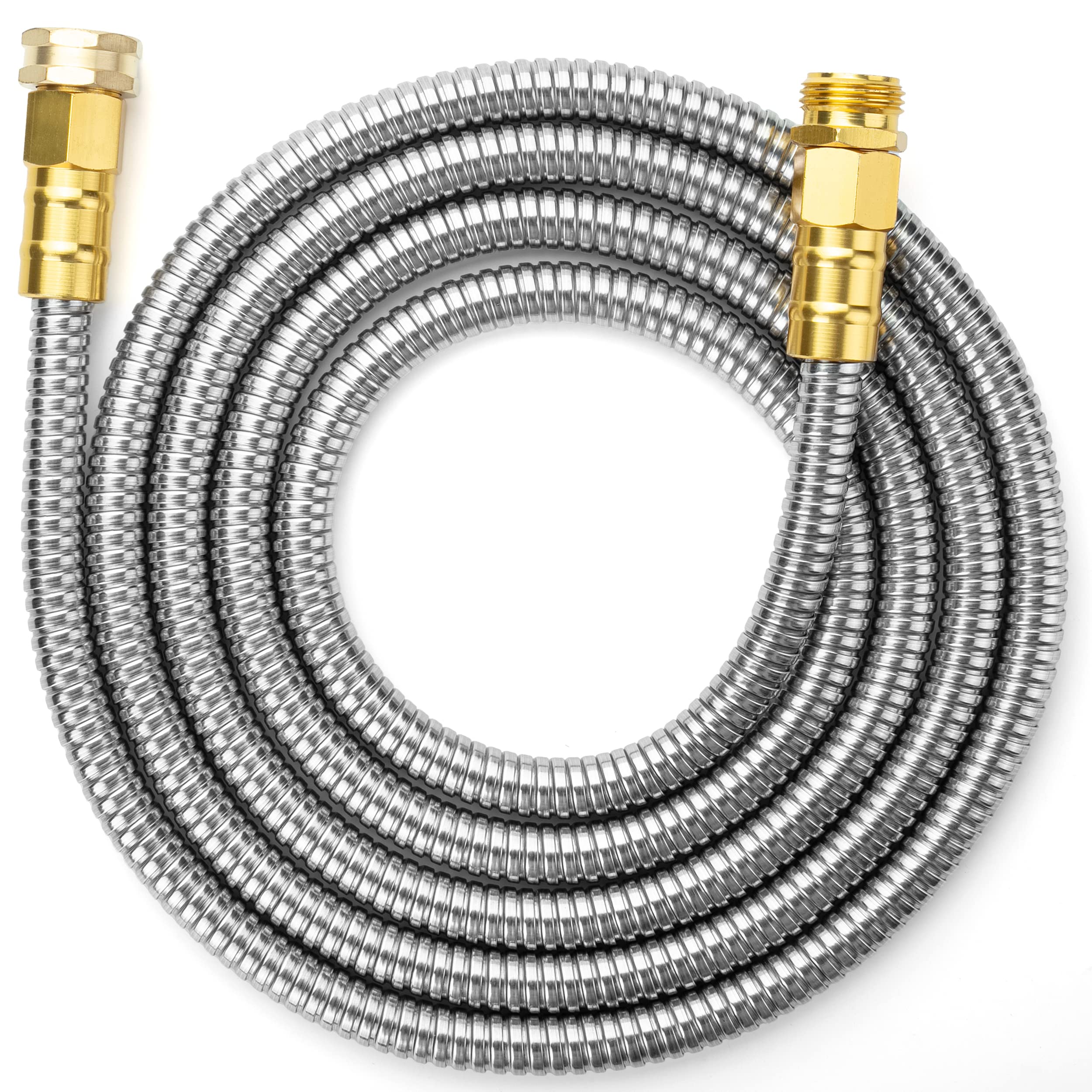 Photo 1 of UNCO 10 Feet Stainless Steel No Kink Metal Garden Hose