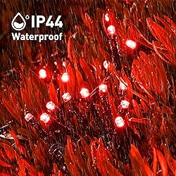 JMEXSUSS 2 Pack Red Solar Christmas Lights, Total
