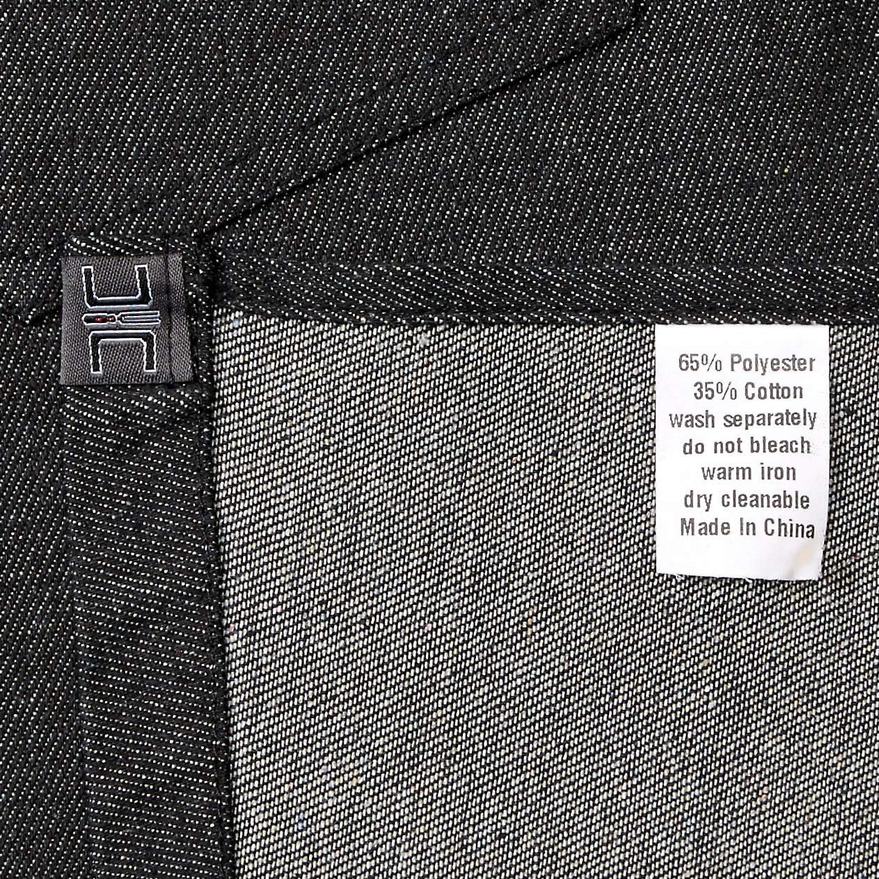 Chef Code Unisex-Adult's Pair of Denim Bib Aprons, Dark-Gray/Blue, One Size: Clothing