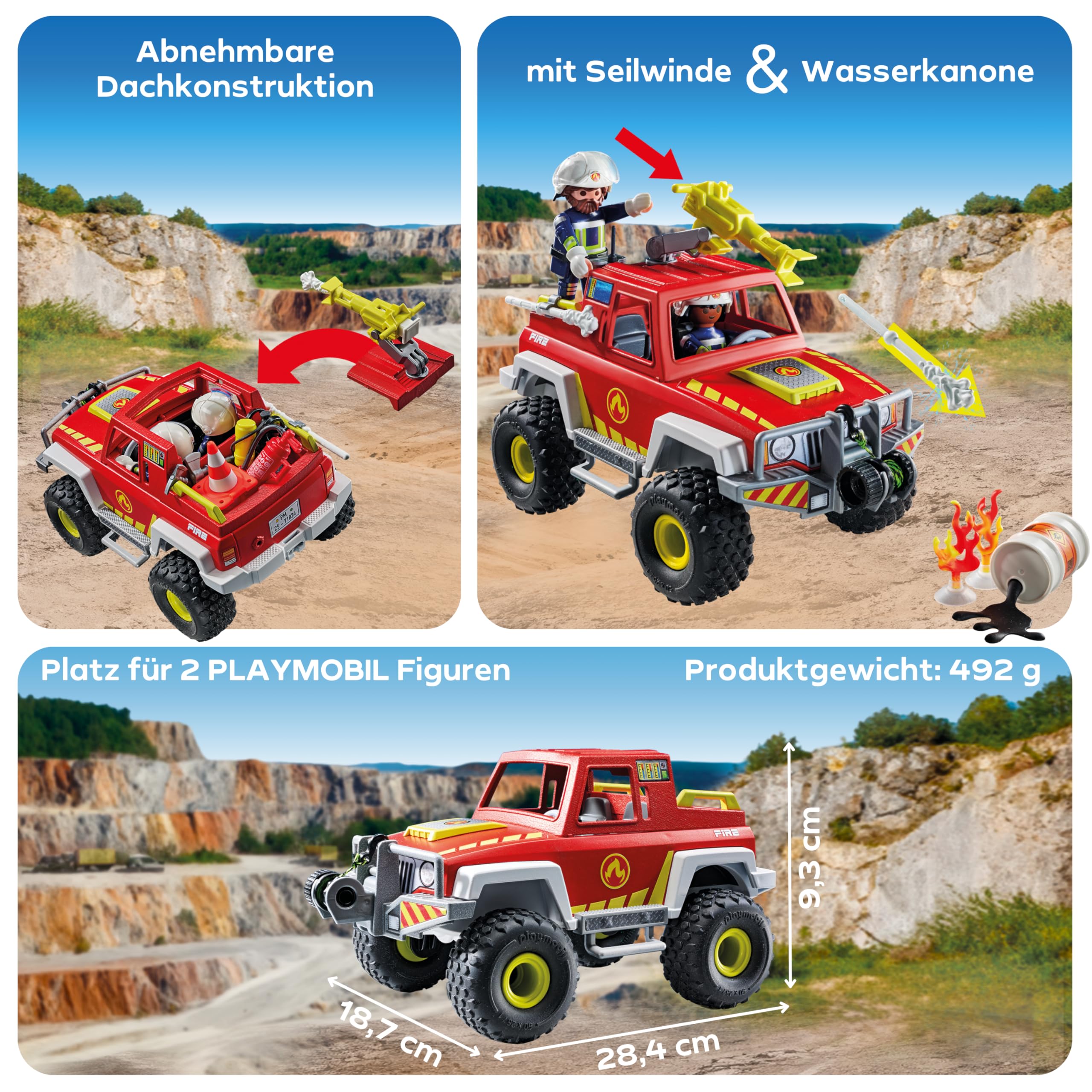 PLAYMOBIL | Action Heroes | Feuerwehrtruck | Feuerwehrauto | Spielzeugauto | Spielzeug für Kinder ab 4 Jahren | 71824 4