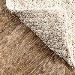 nuLOOM Oval 9x12 Rigo Jute Hand Woven Area Rug, Off