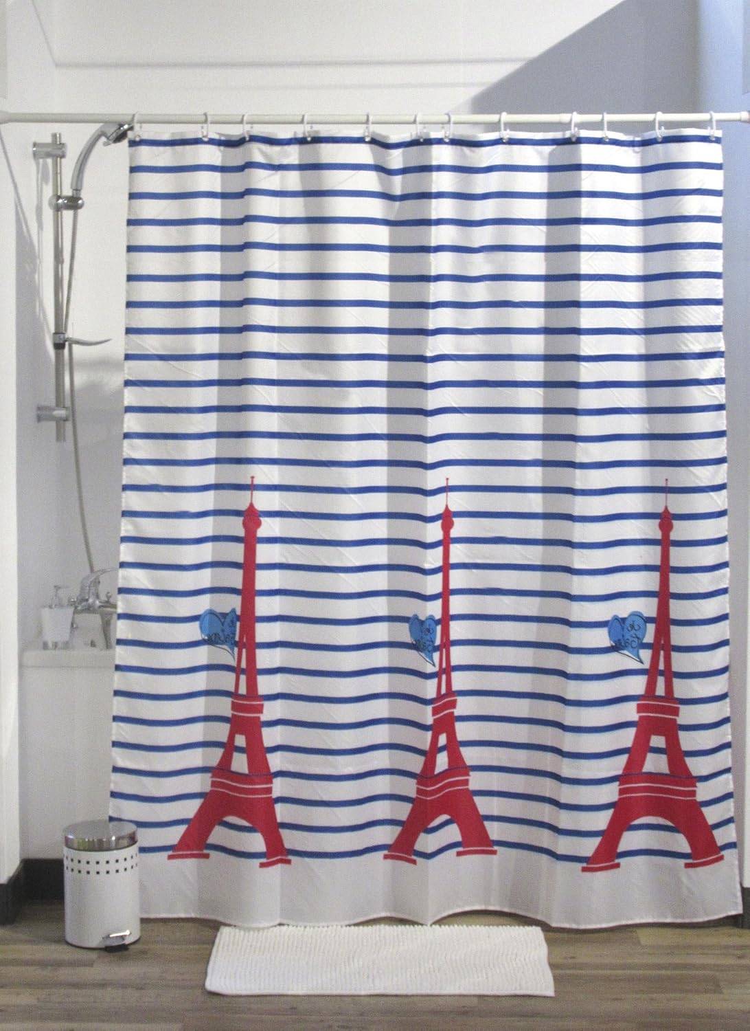 71x79 Paris Eiffel Tower Home Bathroom Bath Waterproof Shower