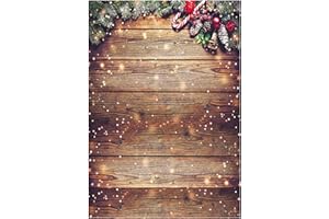 Allenjoy 5X7FT Snowflake Gold Glitter Christmas Wood Wall Holiday Photography Backdrop Xmas Rustic Barn Vintage Wooden Background for Kids Portrait Photo Studio Booth Photoshoot Photographer Props