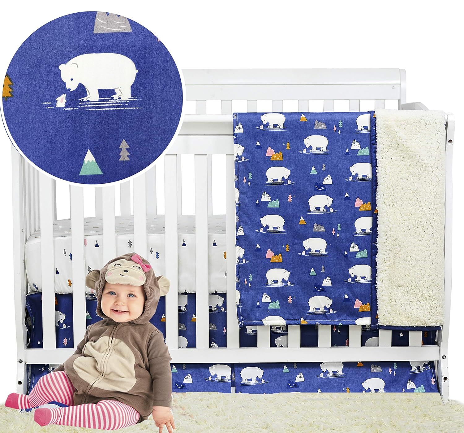 polar bear crib bedding