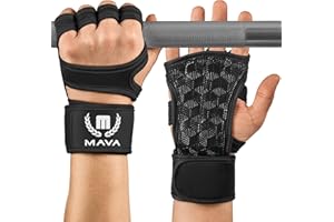 Mava Sports Weight Lifting Gloves with Wrist Support, Work Out Gloves, Gym Gloves - Great for Cross Training, Pull Ups, Calisthenics and Gym, Workout Gloves for Men & Women