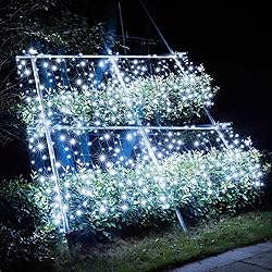 Dirnun Led Christmas Net Lights White Outdoor